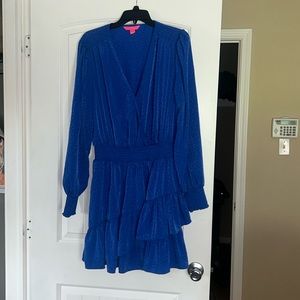 Lily Pulitzer size 16 cheetah blue dress